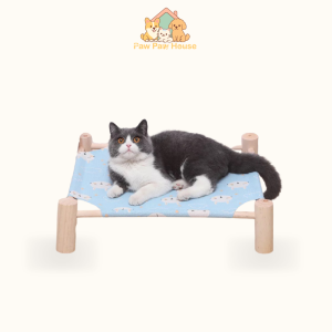 Võng Gỗ Vuông Cho Chó Mèo Giường Ngủ Thoáng Mát