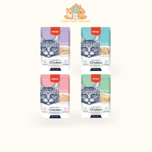 Pate Cho Mèo Wanpy Thịt Gà Thật Gói 80g